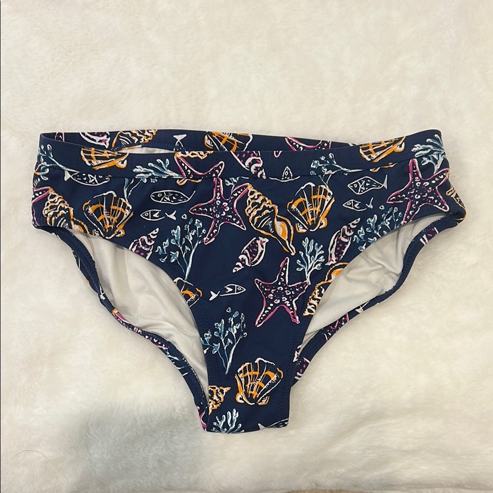 Garnet Hill Kids Navy Sea Life Bikini Bottoms